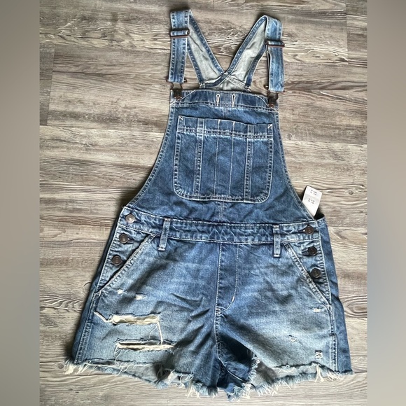 Abercrombie & Fitch Light Blue Women's Denim Overalls - Picture 2 of 9